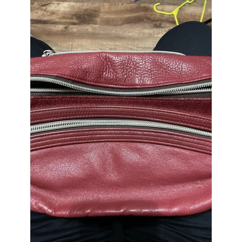 Master-piece MSPC Red Leather Sling Bag Waist Pack Made in Japan